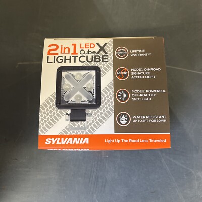 SYLVANIA 2-in-1 LED Cube X Light 1800 Lumens Spot Light CUBEXSP.BX