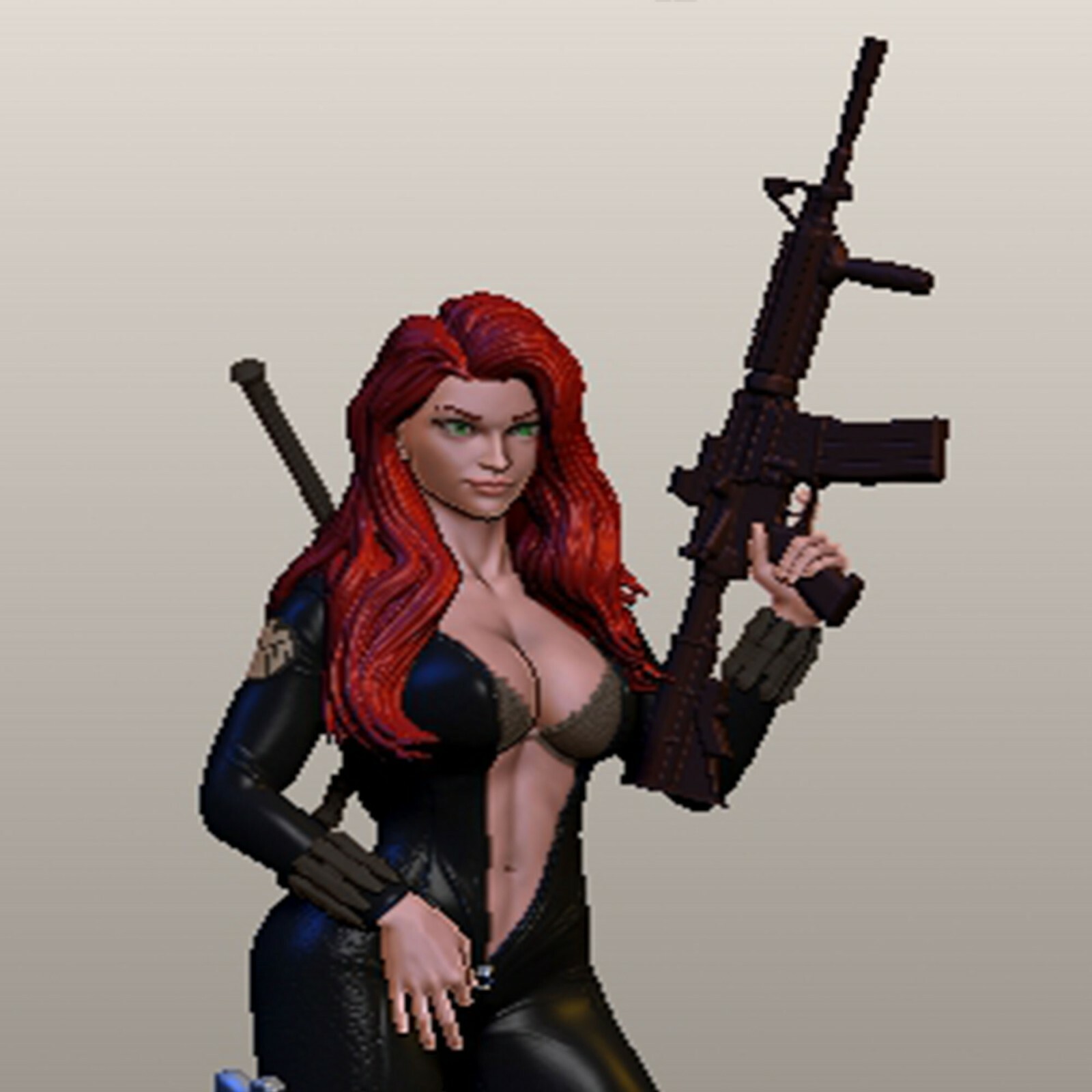Sexy Black Widow 3d Digital Model,STL 3D Model File, 3d print file