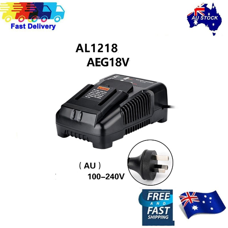 Battery Charger For Aeg 18v Liion Bl1218 Bsb18 L1830r L1815r B1820r B1830r Bs18g