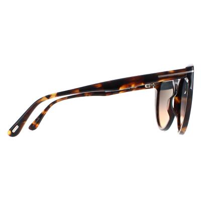 Pre-owned Tom Ford Sunglasses Ft0915 Isabella 55p Coloured Havana Green Gradient