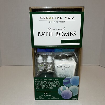 Creative You Bath Bomb Making Kit DIY - Blue Crush - New Unopened