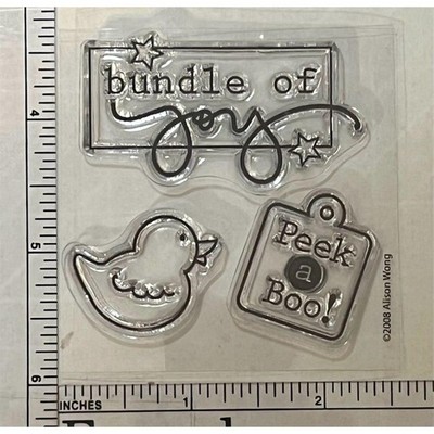 Alison Wong Bundle of Joy Baby Clear Stamp Set Peek a Boo Scrapbooking