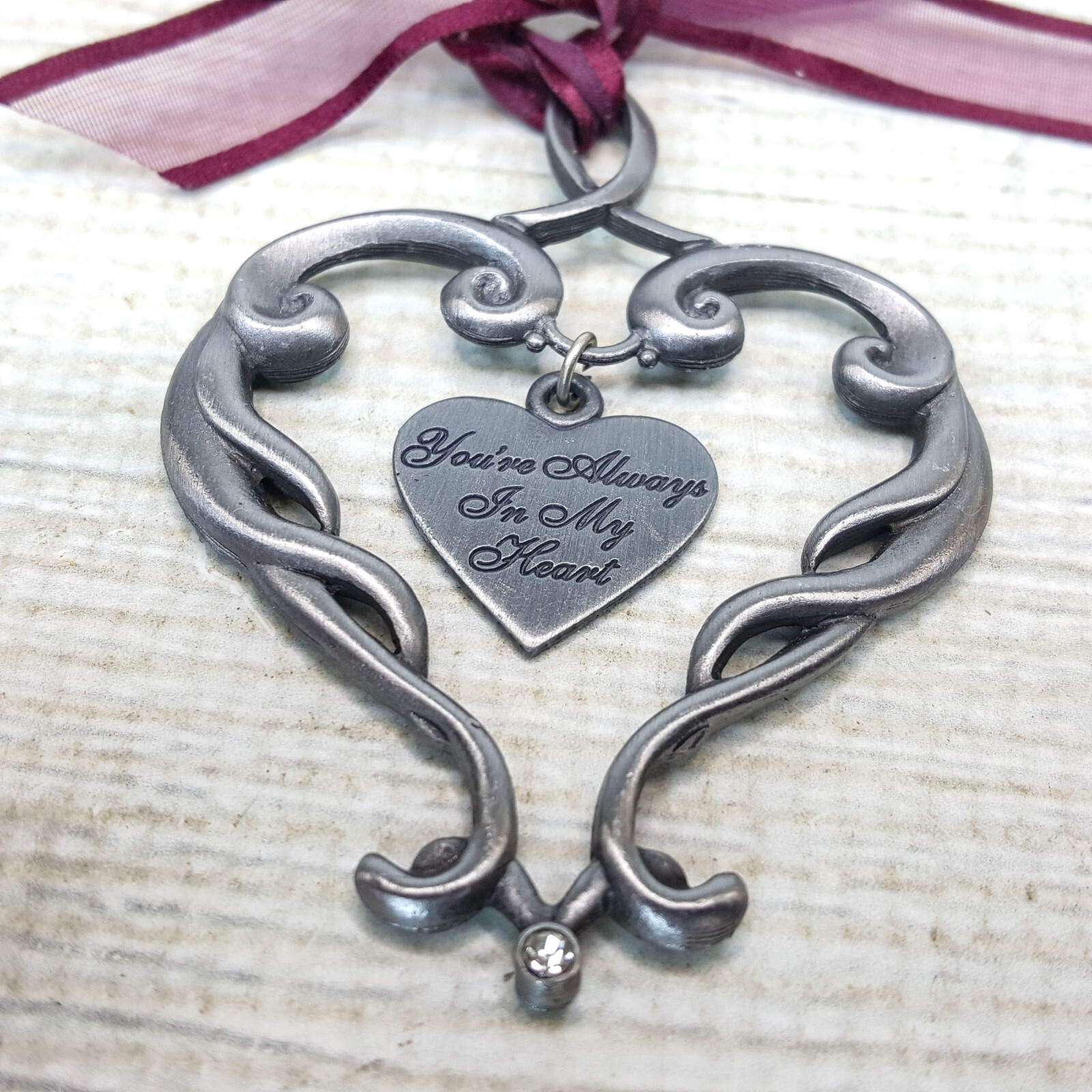 Vintage Hampshire Pewter Mom You're Always in My Heart 3