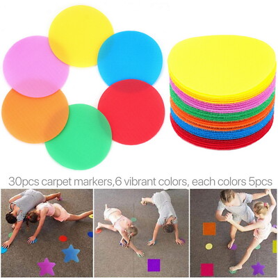 30Pcs Round Carpet Marker Spot Sit Dot For Classroom Sport Easy Teach Tool Game