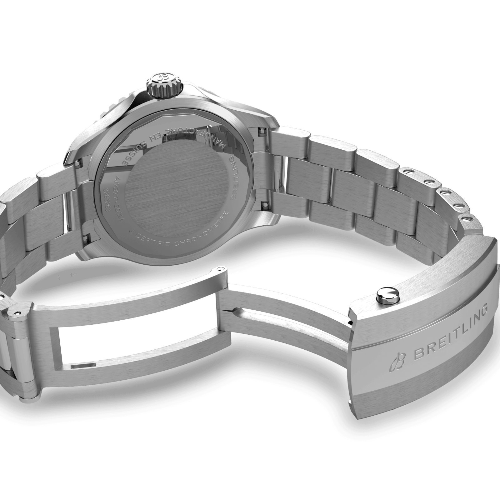 Pre-owned Breitling Superocean Automatic 36 Turquoise Dial Stainless Steel A17377211c1a1