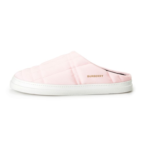 Pre-owned Burberry Women's Pale Candy Pink "lf Homie" Comfort Slip On Slippers Shoes