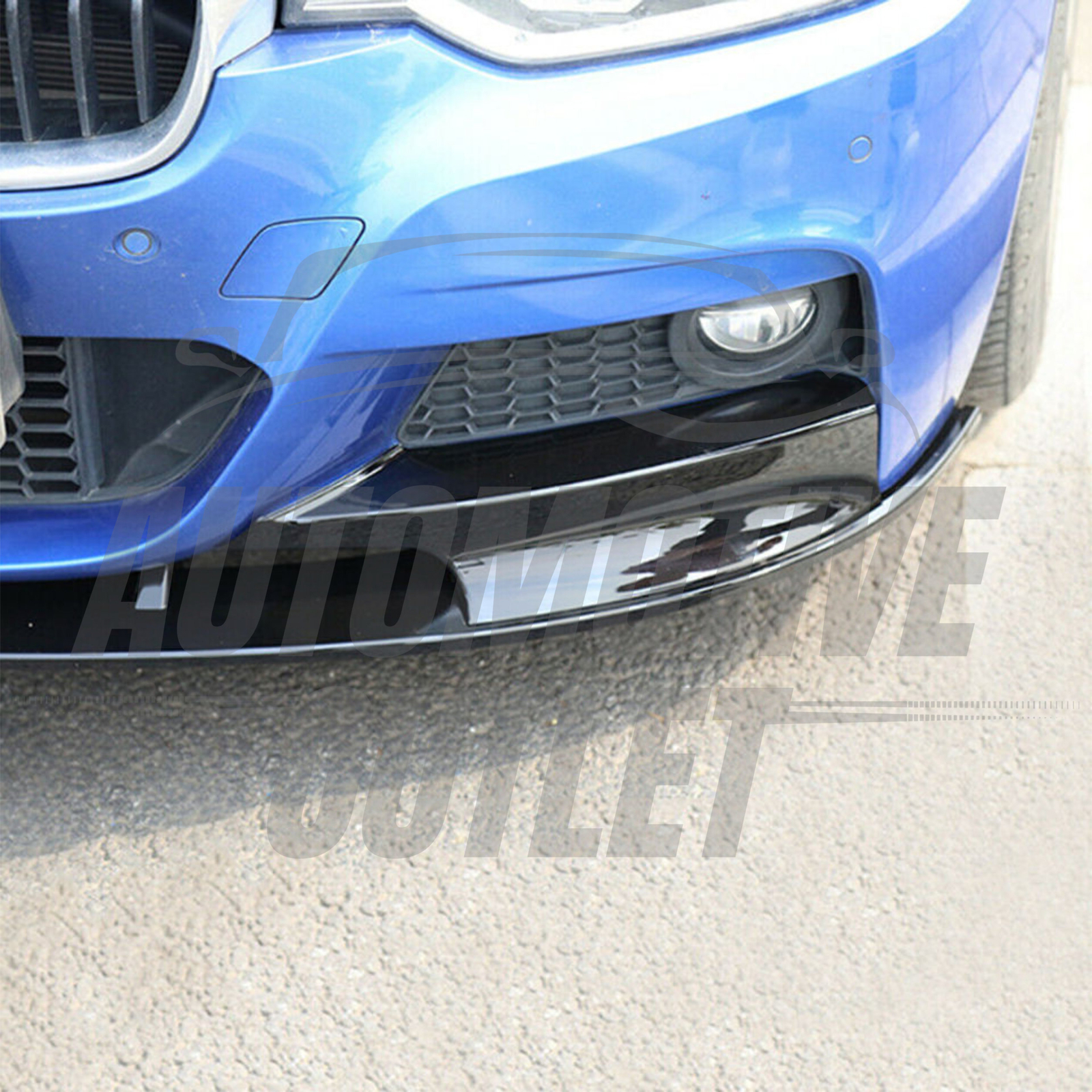 FRONT SPLITTER M SPORT PERFORMANCE GLOSS BLACK FOR BMW 3 SERIES F30 F31 2011-18+ 15