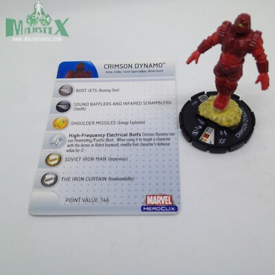 Heroclix Captain America set Crimson Dynamo #042 Rare figure w/card!