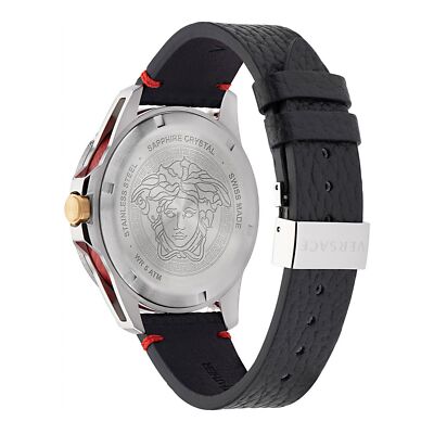 Pre-owned Versace Black Mens Analogue Watch Sport Tech Ve2w00122