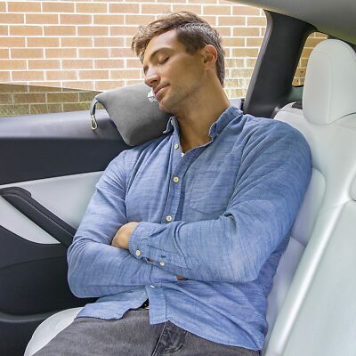 BlueHills Travel Blanket Pillow Compact Lightweight Airplane Gray 