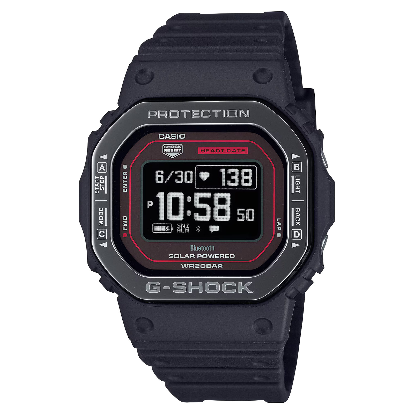 Pre-owned Casio G-shock Laser Etched Metal Black Watch Dw-h5600mb-1a4