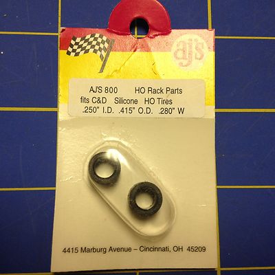 AJ'S 800 Silicone Black Tires Marchon MR-1 Aurora G Plus Tyco 440 440X2 ho tires