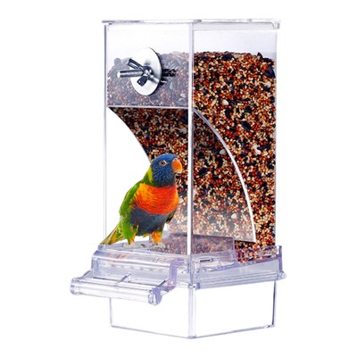 Automatic Transparent Bird Feeder For Cage Bird Feeder Parakeet Feeder