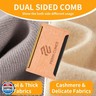 Wooden Cashmere Comb for Knits, Sweaters, Wool and Delicate Fabrics – Manual Fabric Shaver, Fuzz Remover, Portable Depiller for Clothes, Bobbles, Lint, Pilling Tool – Sweater Care Essential