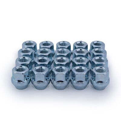 Fits FORD FOCUS M12 x 1.5 19mm Hex Open Alloy & Steel Wheel Nuts Taper Silver