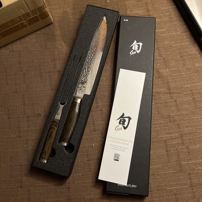 Shun Premier 2 Piece Carving Knife and Fork Set TDMS0200