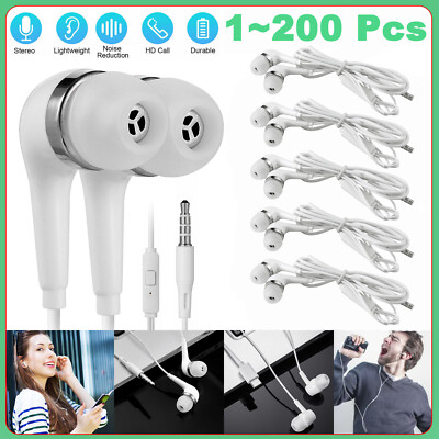 Wholesale 3.5mm Jack Earbuds In-Ear Headset Wired Headphones w/ Mic For Samsung