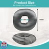 Piercing Pillow for Side Sleepers with an Ear Hole, Donut Pillow for Ear Pain CNH | Pain Relief Sleeping | Pressure Sore | Satin Washable and Adjustable Ear Protector (Dark Gray)