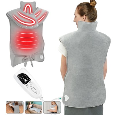 Heating Pad for Back Pain Relief, 22''x 37'' Large Heating Pad for Neck and Sho...