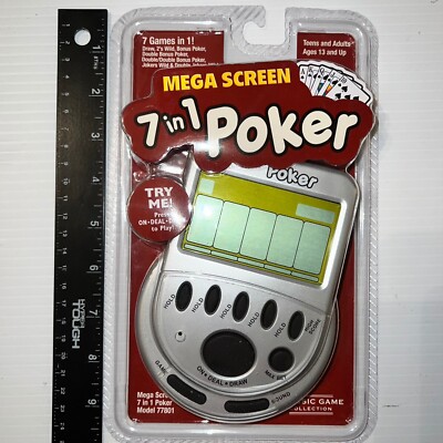 Classic Game Collection Mega Screen 7 in 1 Poker. New Sealed Portable Hand Held