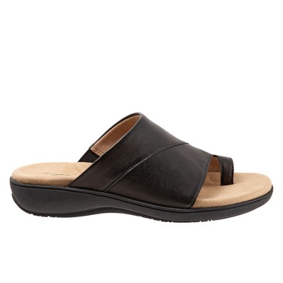 Кроссовки Regina T2231-001 Женские черные широкие кожаные босоножки-горки 8