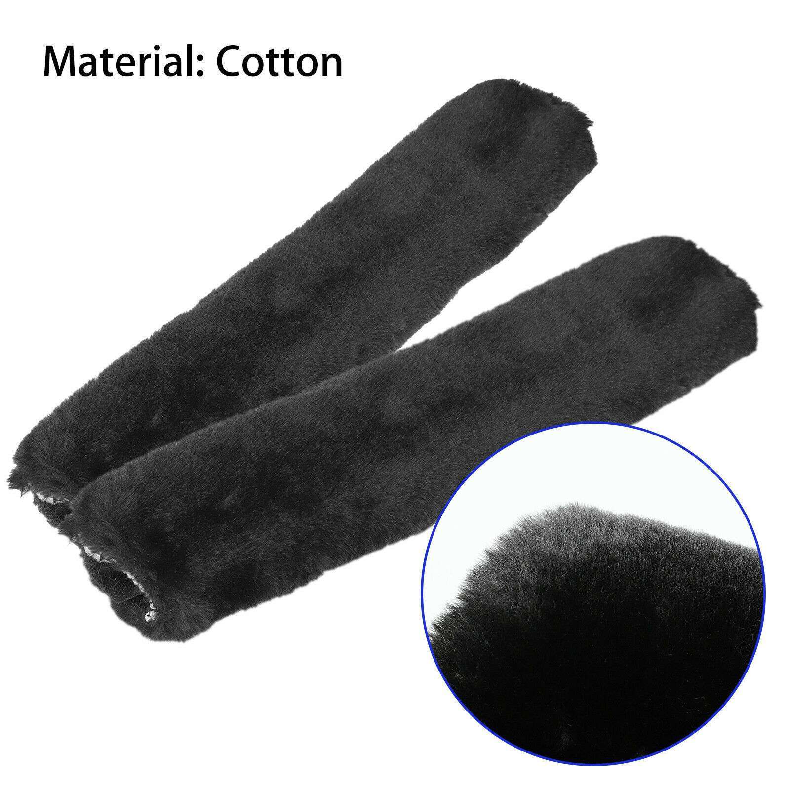 2PCS Universal Seat Belt Cover Soft Shoulder Pad Protector Car Truck Black