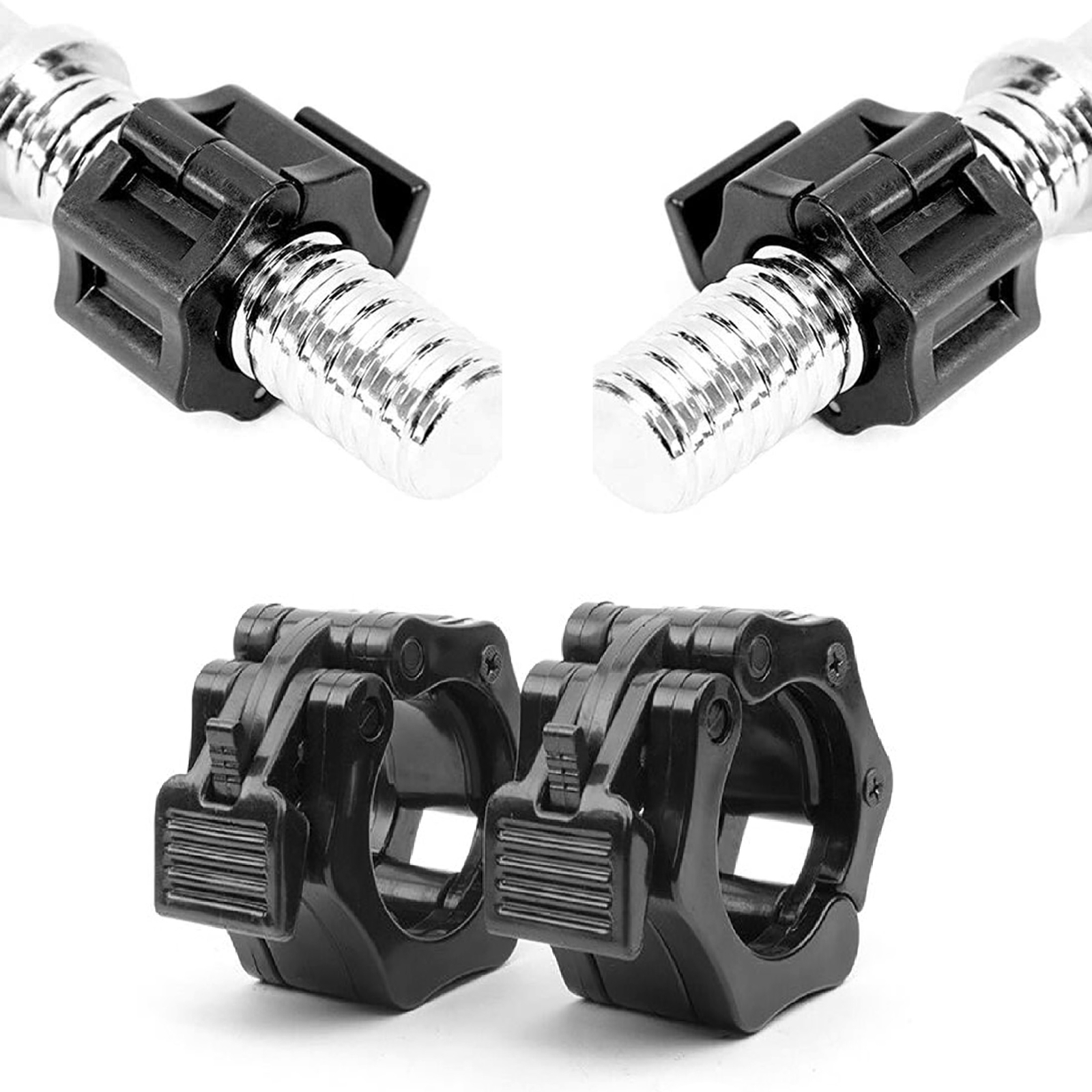 Chiusure Rapide Per Manubri 30 Mm – 4 Pezzi, Clip A Leva Con Grip Antiscivolo, Per Bilancieri E Pesi, Fitness E Sollevamento - 2