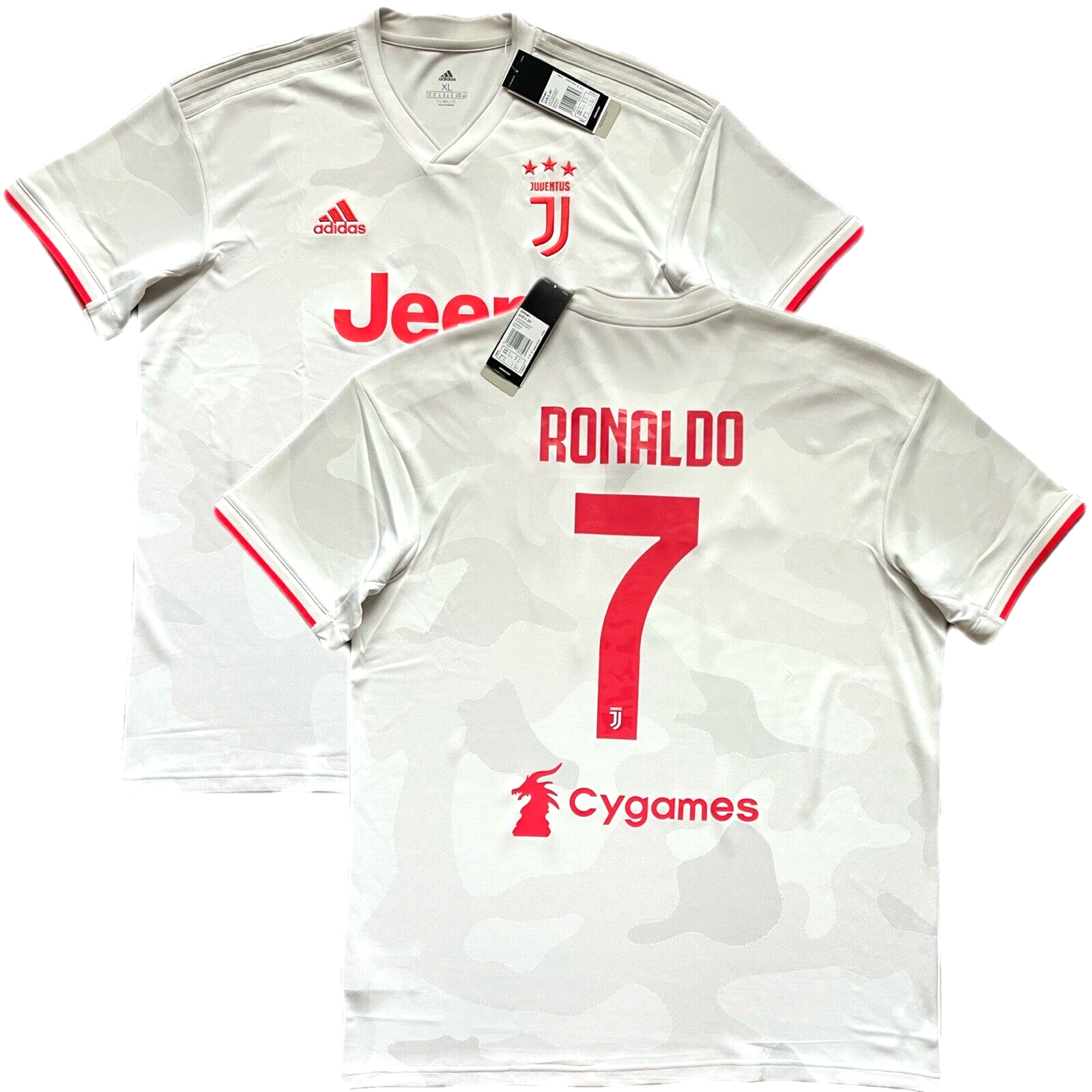 2019/20 Juventus Away Jersey #7 Ronaldo XL Adidas Cygames