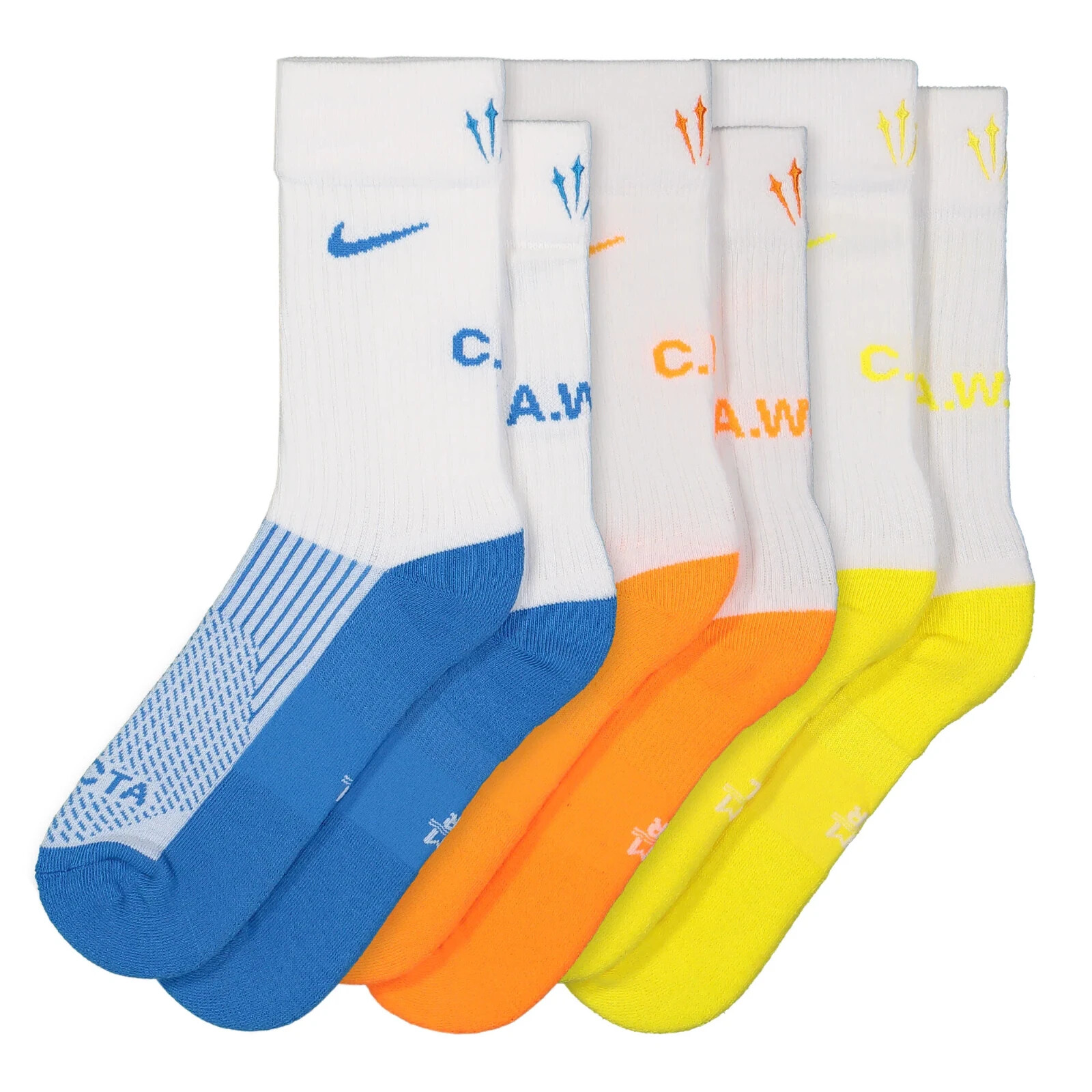 Nike X NOCTA Running Crew Socks 3 Pack White Mens M Size 6-8