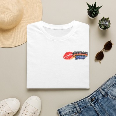 Kiss Lip Senior 2027 T-Shirt | Graduation Class of 2027 Tee