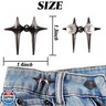 YOOHUA 12 Sets Adjustable Star Button Pant Waist Tightener, Adjustable Waist Buckle Sets No Sew Detachable Decorative Waist Buckles, Jean Buttons Pins for Loose Jeans, Pants, Skirts, Sleeves