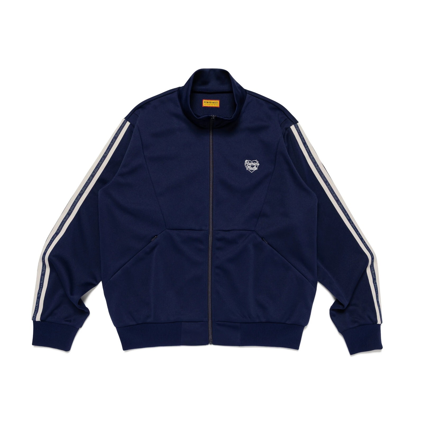 冬ギフト  HUMAN 2025 Logo Tape Jacquard size XL Navy Jacket Track MADE ジャケット・アウター