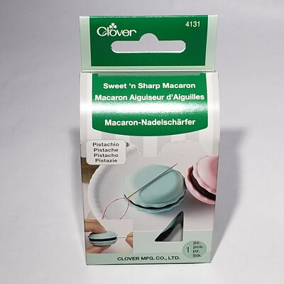 Clover Green Sweet 'n Sharp Macaron Needle Sharpener & Magnet Needle Holder 4131