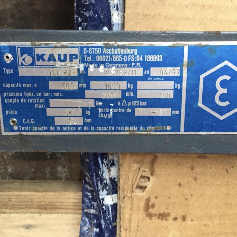 Kaup 1t151p2 Stapler, Seitenschieber FÃ¼R Stapler, Gabel Seitenschieber 1600 Kg