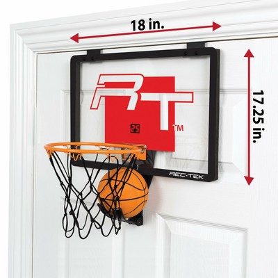 Rec-Tek Deluxe Over The Door Basketball Hoop Game for Kids - Features Built-I...