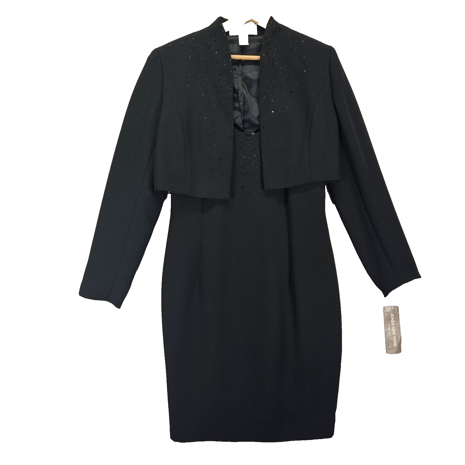 Jones New York Cocktail Party 2-Pc Suit Dress Crop Bolero Sz