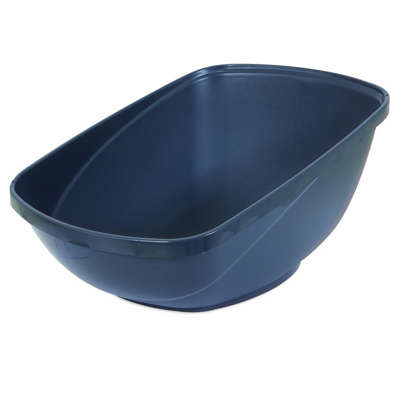 Petmate Hi-Back Open Cat Litter Pan Blue Steel 1ea/Jumbo