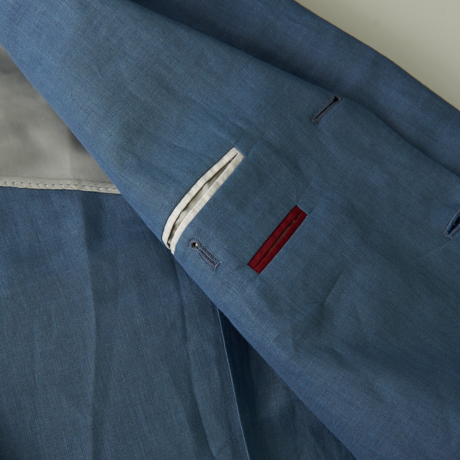 Pre-owned Brunello Cucinelli 3895$ Deconstructed Blazer Jacket Patch Pockets Indigo Linen In Blue