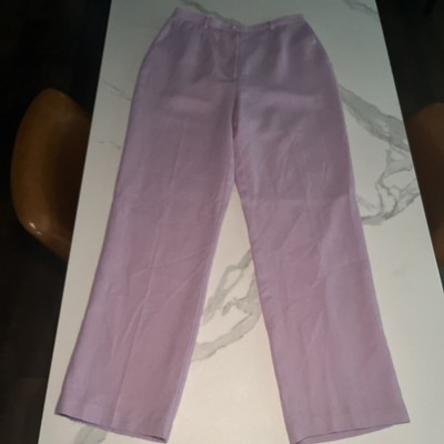 SAG HARBOR Women's Lilac Wool Blend Dress Pants Size 14 Lined Straight Leg NWT
