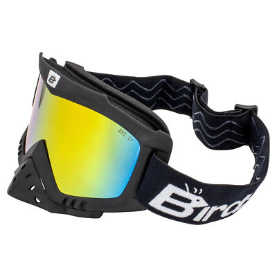 Birdz Eyewear Toucan ATV Ski Padded Goggles with ReflecTech Red Mirror Lenses