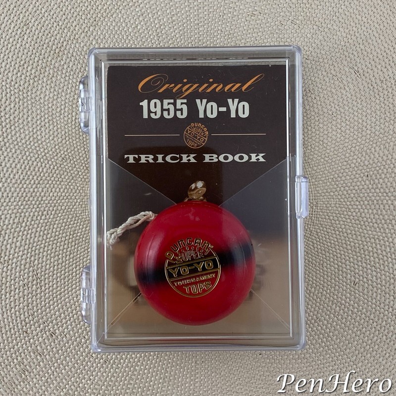 Duncan Wooden Red Black Stripe Tournament Top Yo-Yo Plus