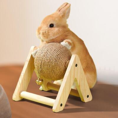 Rabbit Scratch Toy Ball Furniture Protector Stable Bunny Scratcher with Ball for