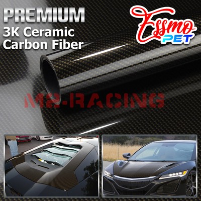 ESSMO PET 3K Ceramic Like Real Carbon Fiber Gloss Matte Vinyl Wrap Decal