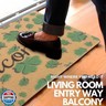 XuoAz St. Patrick's-Day-Clovers-Welcome-Mats Outdoor-Entrance Green-Shamrock-Outdoor-Doormat Non Slip Coir Front Door Mat for Irish Home Decor 17