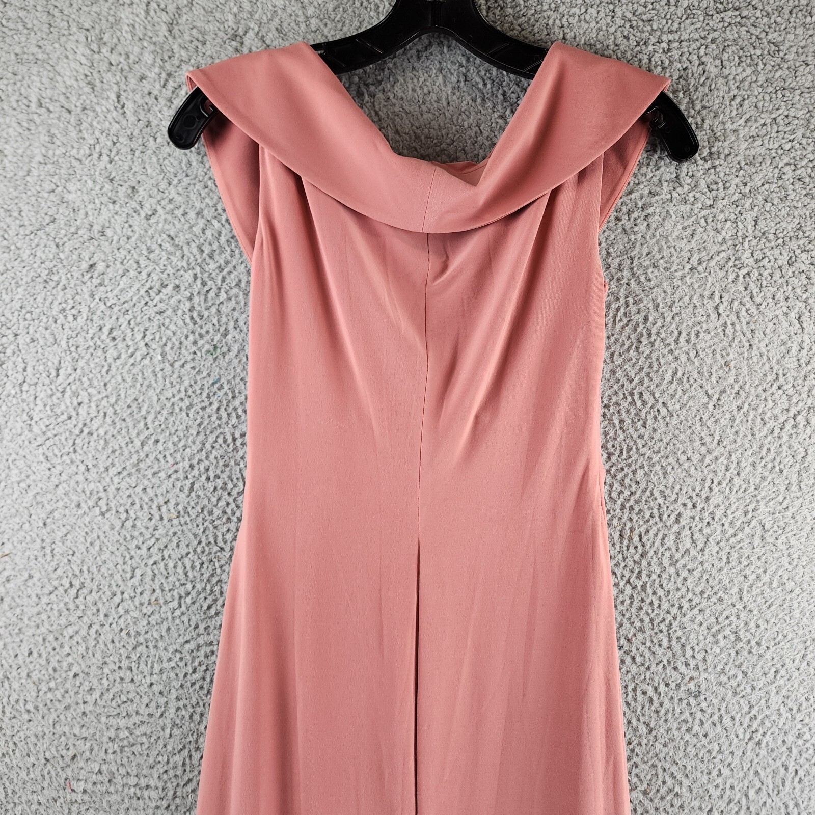 Lauren Ralph Jersey Off The Shoulder Gown Women Pink Mahogany V-neck - Picture 10 of 19