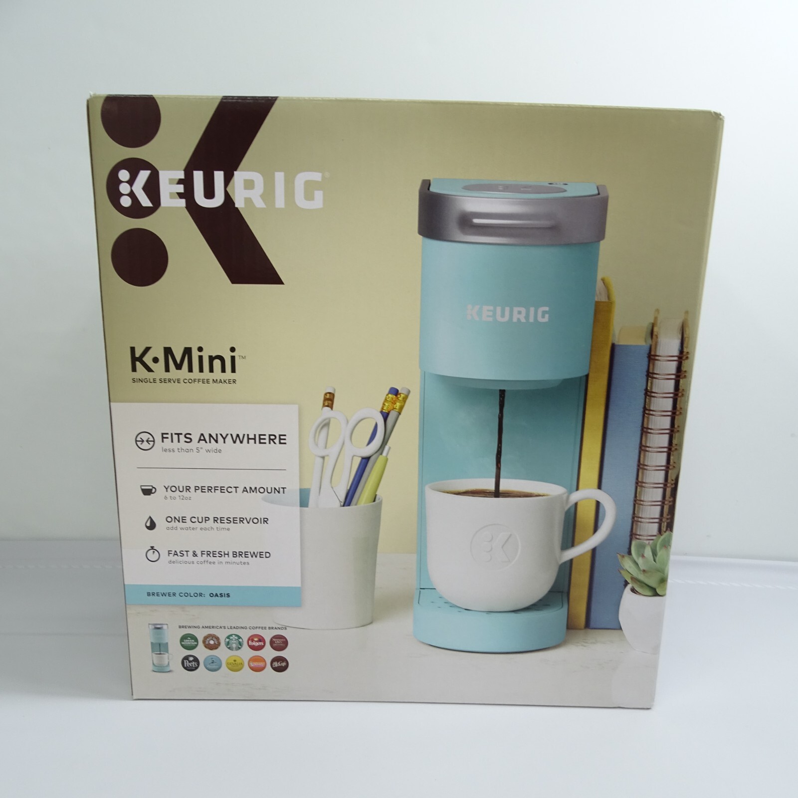 New Keurig K-Mini Single Serve K-Cup Pod Coffee Maker Oasis #4313