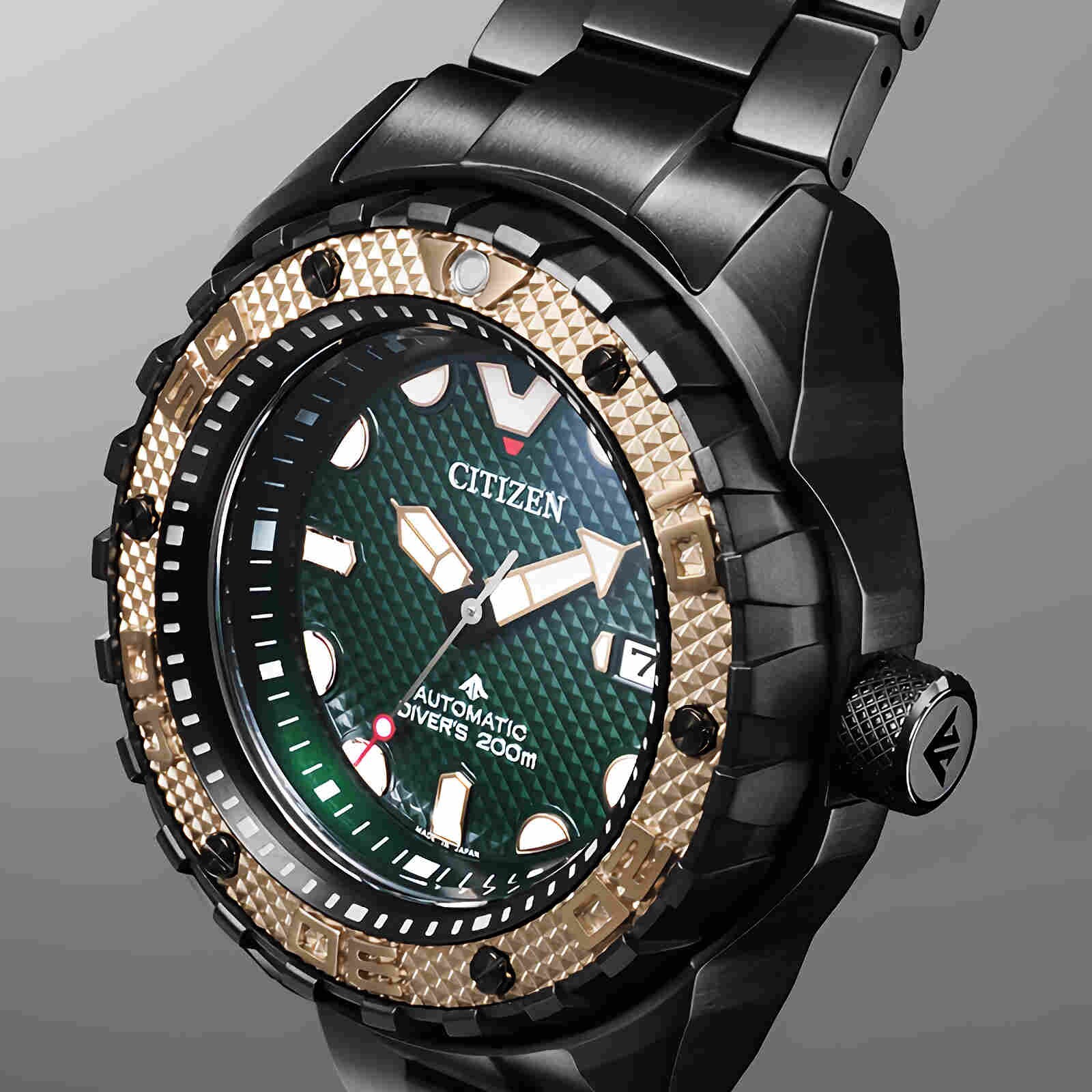 Pre-owned Citizen Promaster Nb6008-82x Automatic Green Dial Men Watch Asia Limited 500 Pcs