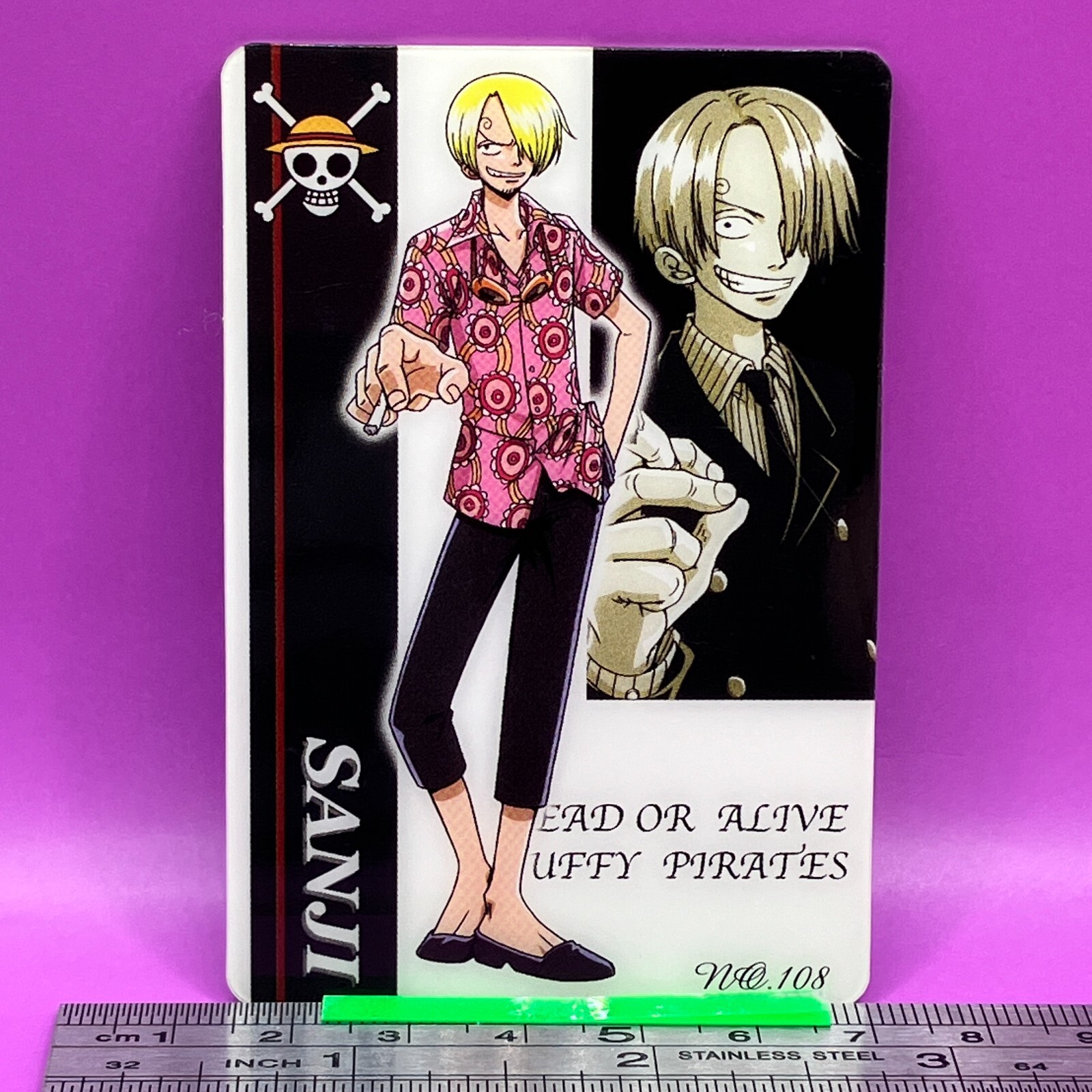 Sanji 108 One Piece King of Pirates Gummy Card 2003 BANDAI