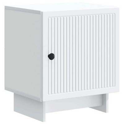 Bedside Cabinet White 43 x 34.5 x 50 cm Engineered Wood