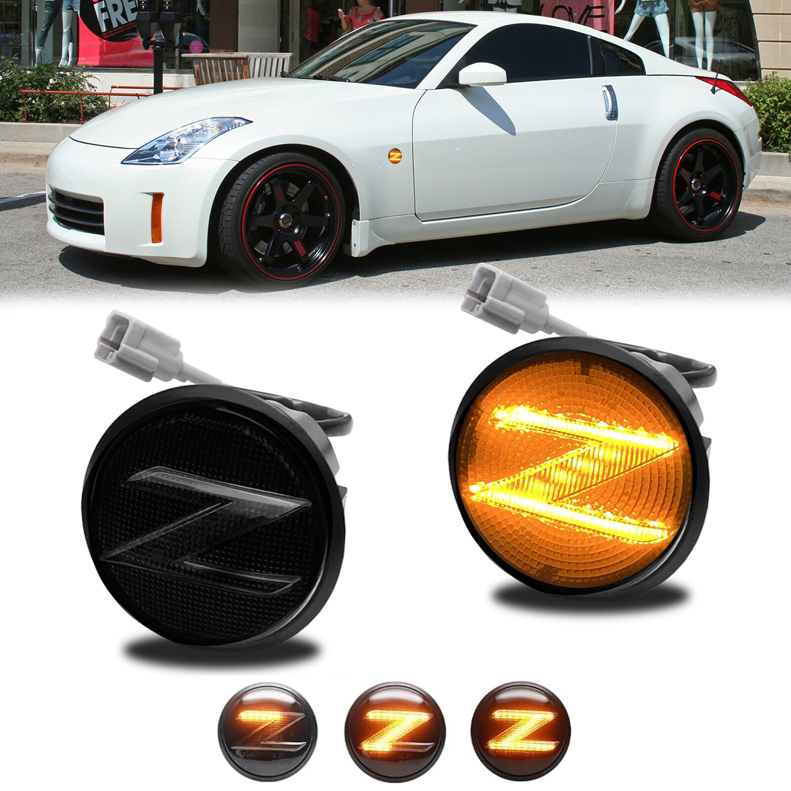 For 2003-2009 Nissan 350z Z33 09-20 370Z Z34 LED Side Marker For 2003-2009 Nissan 350z Z33 09-20 370Z Z34 LED Side Marker